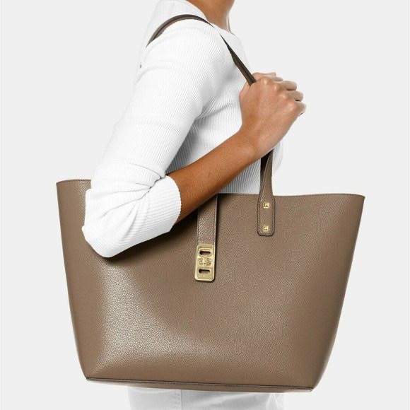 New Michael Kors Karson Large Carryall Pebble Texture Leather Tote